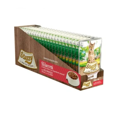 Afbeelding van 24x Stuzzy Kat Shreds Rund 85 gr