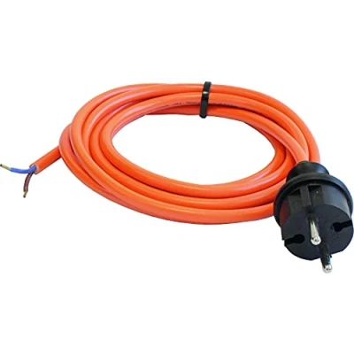Afbeelding van as Schwabe PUR Baustellen Anschlussleitung 5 m, Robuste Leitung 230 V, 16 A mit Polyurethan Außenmantel H07BQ F 2x1,5, Konturenstecker, Ende abgemantelt, IP44, Made in EU, 70917