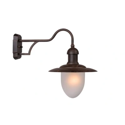 Afbeelding van Lucide Aruba wandlamp 60W 45x35cm roest bruin