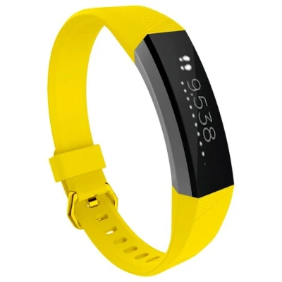 Afbeelding van FitBit Alta HR siliconen bandje met gesp Maat: Large Geel
