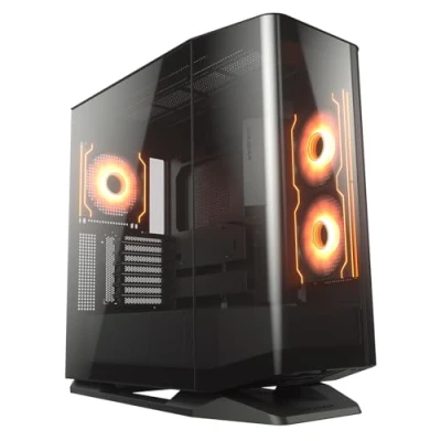 Afbeelding van Cougar Boitier Moyen Tour E ATX FV270 RGB met vitrines (Nee) (SSI CEB, Mini ITX, ATX, mATX), PC behuizing, Zwart
