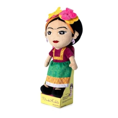 Afbeelding van Famosa Softies 760023277 Frida Kahlo pluche dier, 27 cm, in Unit Display, Hommage 70e Jubileum, gedetailleerde accessoires,