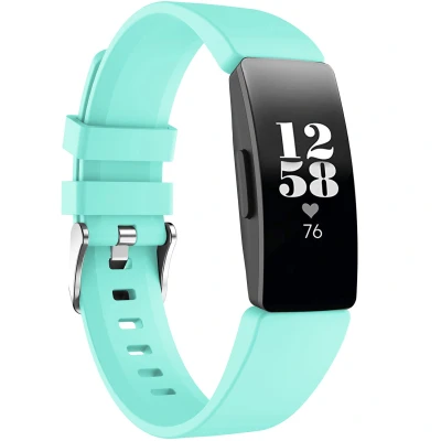Afbeelding van Siliconen bandje voor de Fitbit Inspire Turquoise iMoshion En TPU (zacht)
