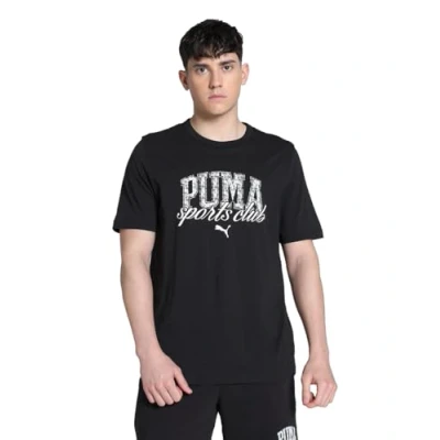 Afbeelding van Puma Class Graphic TEE Tshirt print, Heren, Maat: Large, Black