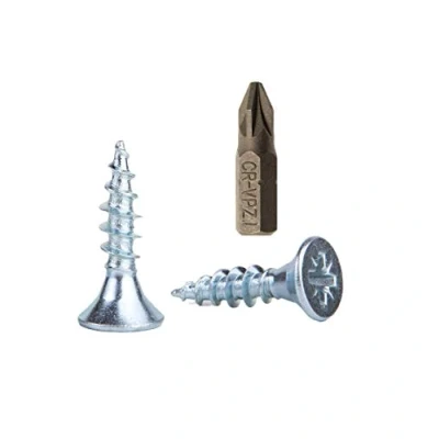 Afbeelding van (Pack van 1000 stuks) Verzinkt staal hout schroeven 2,5 x 16 mm, Pozi aandrijvingskopschroeven, bevestigingsmiddelen, verzinken, spaanplaatschroeven (1000)