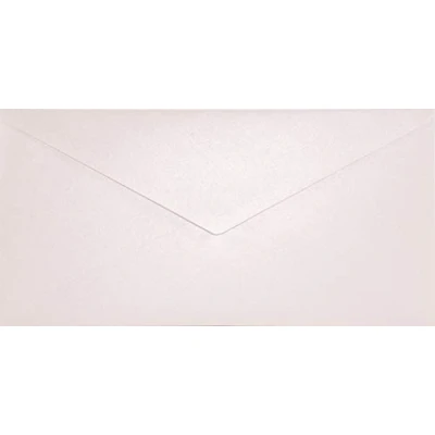 Afbeelding van Netuno 100 parel licht roze lange enveloppen 110x220mm Aster metallic Candy Pink zonder venster parelglanzende voor bruiloft kerstmis verjaardag