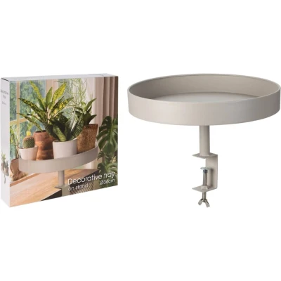 Afbeelding van Dienblad met klem decoratief 36x26 cm zandkleurig