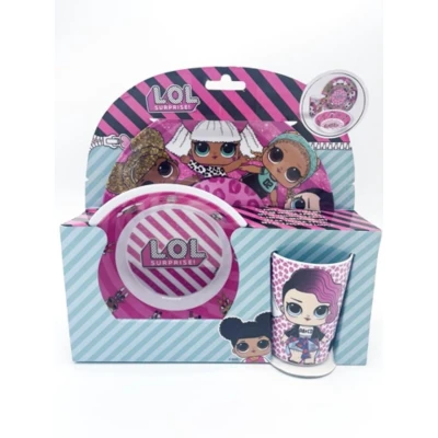 Afbeelding van Lol surprise Lunchset 3 Delig inclusief Bord, Beker &amp; Kom in kadoverpakking! servies kado