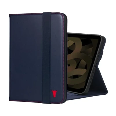 Afbeelding van TORRO Tablet Hoes Compatibel met iPad Mini 6e Gen Echt Kwaliteitsvol Lederen Cover [Verstelbare Stand functie] [Wake/Sleep Compatibel] 2021 (Marineblauw)