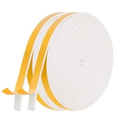 Afbeelding van AiQInu Vensterafdichting afdichtingstape, zelfklevend, 12 mm (B) x 3 (D)/10 m (L) hoge dichtheid, isolatie schuimrubber, vlamvertragende schuimband, deurafdichting, raam