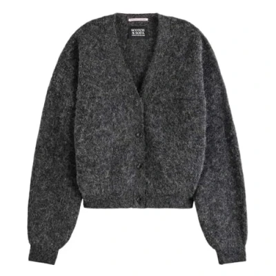 Afbeelding van Scotch &amp; Soda Core Fuzzy Relaxed Cardigan, Charcoal Melange 030, XS