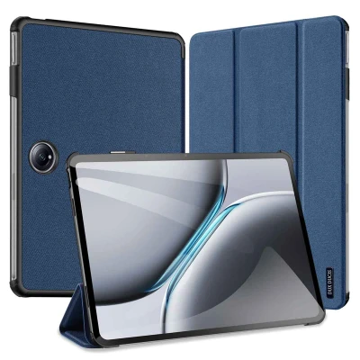 Afbeelding van Dux Ducis Tablet hoes geschikt voor OnePlus Pad Pro/Pad 2 Domo Tri fold Case Auto Wake/Sleep functie Donker Blauw