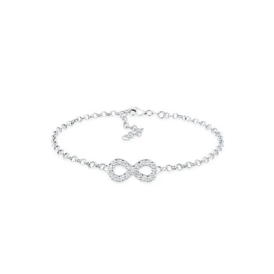 Afbeelding van Elli Infinity LOOP Armband, Dames, Maat: 19, Silberfarben