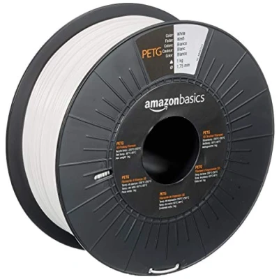 Afbeelding van Amazon Basics 3D printerfilament, PETG, 1,75 mm, wit, spoel van 1 kg