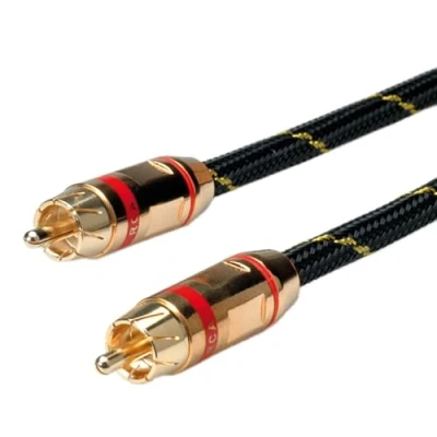 Afbeelding van ROLINE GOLD tulp aansluitkabel simplex M/M, rood, 2,5 m