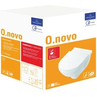 Afbeelding van V&amp;B O.novo combi pack wandcloset QR SC wit
