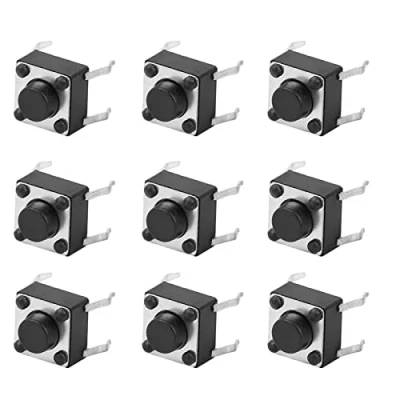 Afbeelding van 100 Pcs Momentary Tactiele Drukknop Mini Micro Tact Switch Accessoires 6x6x5mm Miniatuur Schakelaar