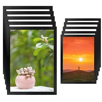 Afbeelding van 10 stuks magnetische displayframe, 5 A4 &amp; A3 fotolijst, waterdichte zelfklevende papierhouder voor muurdeur, raambordhouder documentenframe licentie, foto&#039;s
