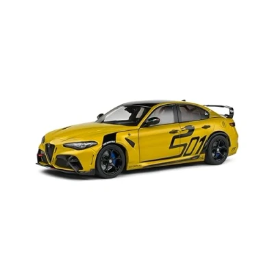 Afbeelding van Solido Alfa Romeo Giulia GTA gelb 1:18 Auto