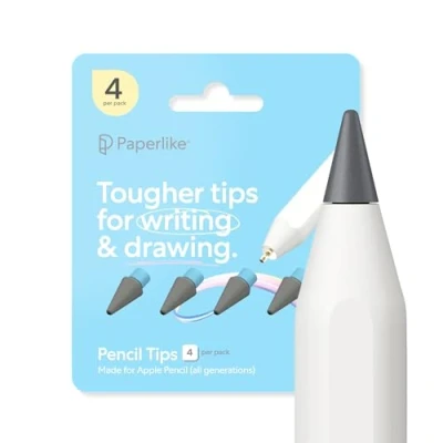 Afbeelding van Paperlike Pencil Tips (4x) voor Apple 1e &amp; 2e Generatie, USB C Pro meer controle, precisie, flow