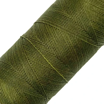 Afbeelding van LINHASITA Gewaxt garen, 100 gr/360 meter, 0,5 mm dik polyester, macramé, 30 kleuren, legergroen