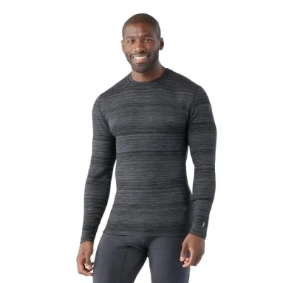 Afbeelding van Ondershirt Smartwool Men Classic Thermal Merino Base Layer Crew Boxed Black Color Shift XL