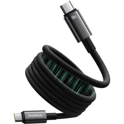 Afbeelding van Baseus Tungsten Gold 100W Magnetische USB C naar Kabel 1M Zwart