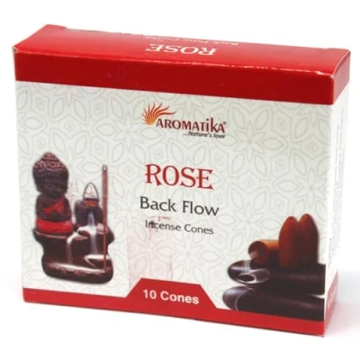 Afbeelding van Aromatica Backflow Wierook Kegels Roos 120