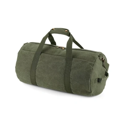 Afbeelding van BagBase Vintage Canvas Barrel Bag BG655 Military Green