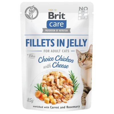 Afbeelding van Brit Care Cat Fillet 85 g Kattenvoer Jelly&amp;Kip&amp;Kaas