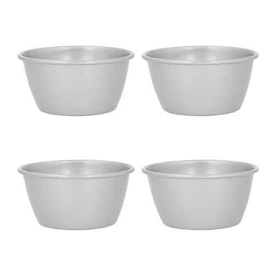 Afbeelding van Krumble Puddingvorm Set van 4 Zilver