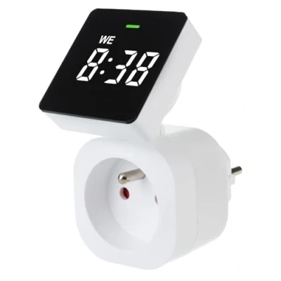 Afbeelding van GreenBlue GB610 E Digitale Tijdschakelaar Schakelklok Timer met scherm max. belasting 16A IP20 8 programma&#039;s