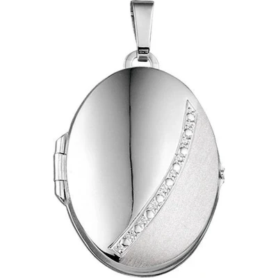 Afbeelding van Trendjuwelier huiscollectie Medaillon Poli/mat Zilver Mat Glanzend