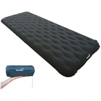 Afbeelding van Skandika Isomat Elite Air Single Opblaasbaar matras, klein verpakkingsformaat, 200 x 75 cm, krachtig ventiel, 16 cm hoog, outdoor luchtmatras, ultralicht, draagtas, voor kamperen en wandelen