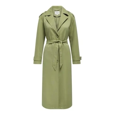 Afbeelding van ONLY Onlline X LONG Trenchcoat, Dames, Maat: Large, Aloe