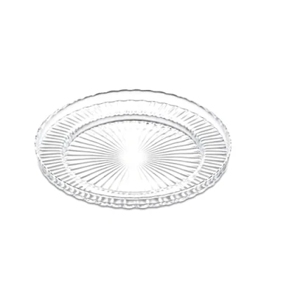 Afbeelding van Set van 3 glazen borden, platte dessertborden, taartborden, gebak, serveerborden, Ø 17 cm