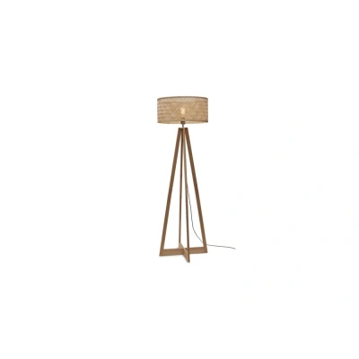 Afbeelding van Good&amp;Mojo Vloerlamp Java Bamboe 4 Poot Naturel 50x50x145cm
