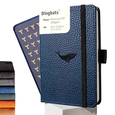 Afbeelding van Dingbats* Wildlife A5 Notitieboek Blue Whale Stippen A6 / Gelinieerd
