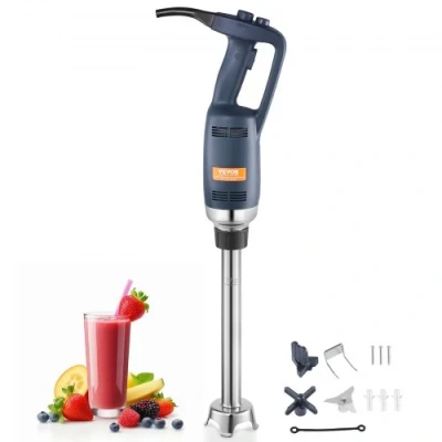 Afbeelding van VEVOR Commerciële staafmixer, 350 W, handmixer, dompelstang, 406 mm, draagbare mixer, traploos variabele snelheid, met lemmet van roestvrij staal, voor soep, saus, puree, levensmiddelen, crème