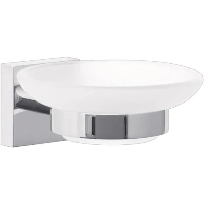 Afbeelding van tesa® Ekkro zeephouder, hoogglans verchroomd metaal, zelfklevend, 51 mm x 110 131