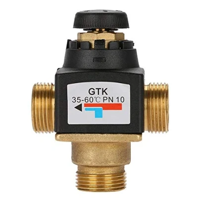 Afbeelding van thermostatische mengklep 3 weg DN20 messing voor zonneboilers kleppen