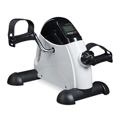 Afbeelding van relaxdays Stoelfiets, arm en beentrainer, pedaaltrainer, mini hometrainer, thuis kantoor