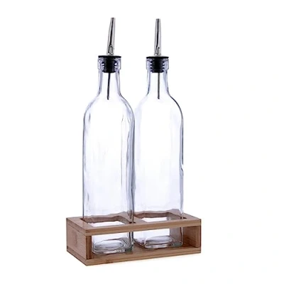 Afbeelding van Olie en azijnset Quid Naturalia Transparant Glas 550 ml