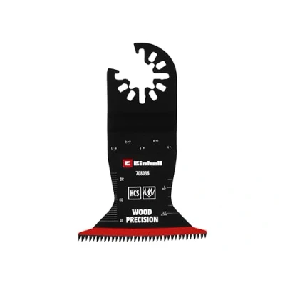 Afbeelding van Origineel Einhell Invalzaagblad van koolstofstaal voor houtbewerking (65 mm breedte, 42 zaagdiepte, PTFE coating, Japanse tanden, gebogen rand, snelle wissel)