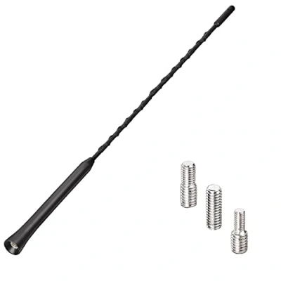 Afbeelding van A45S Autoantenne 42 cm FM/DAB staaf, dakantenne met versterker, reserveantennestaaf voor autoradio, 16 V schroefdraadadapter M4/M5/M6, verbeterde ontvangst FM en DAB