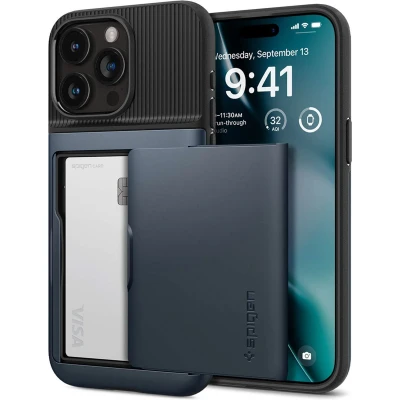 Afbeelding van Apple iPhone 15 Pro Hoesje Kunststof Spigen Hardcase/Backcover Grijs Telefoonhoesje Shockproof/Valbescherming