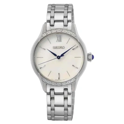 Afbeelding van Seiko SRZ543P1 Saffier Dameshorloge Quartz horloges horloge Zilverkleur