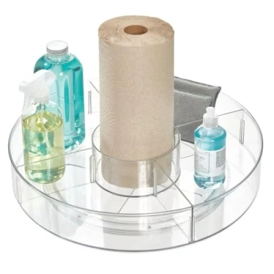 Afbeelding van Draaiplatteau met Verdeelvakken iDesign The Home Edit Transparant (45,7 x 45,7 cm)