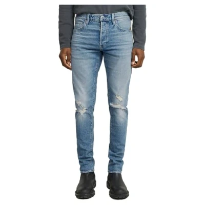 Afbeelding van G Star RAW 3301 Slim Jeans, Blauw (Vintage Blue Vapour Destroyed 51001 d936 h103), 40W / 32L