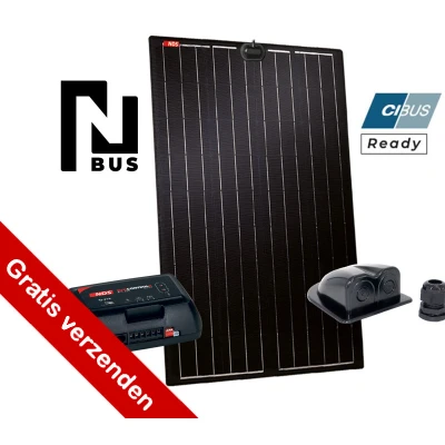 Afbeelding van NDS LIGHTSOLAR 105W (F) Semi Flex Black Zonnepanneel + SCE320M(N BUS versie)